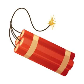 Dynamite bomb. Dynamite stick. Retro pop art style. Cartoon comic vector Stock Illustration