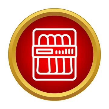 Dynamite bomb exploding icon illustration on red circle Stockillustratie