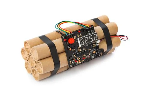 Dynamite bomb with timer Stock-Fotos