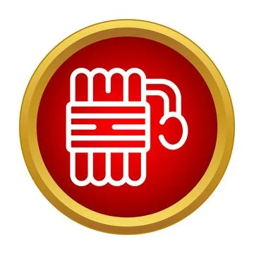 Dynamite bundle icon showing explosion danger concept Stock Illustration