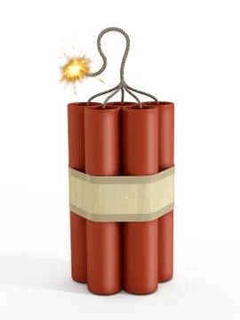 Dynamite with a burning fuse 스톡 일러스트