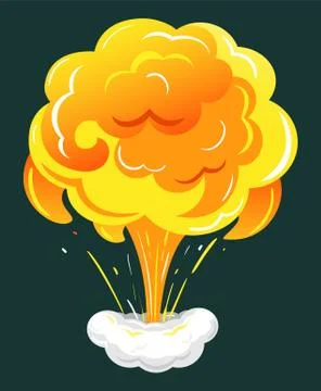 Dynamite Burst or Bomb Explosion Visual Effect Stock Illustration