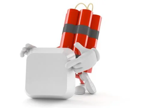 Dynamite character with blank keyboard key Illustrazione stock