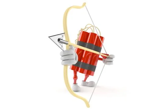 Dynamite character with bow Stock Illustration