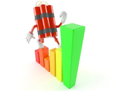 Dynamite character with chart イラスト素材