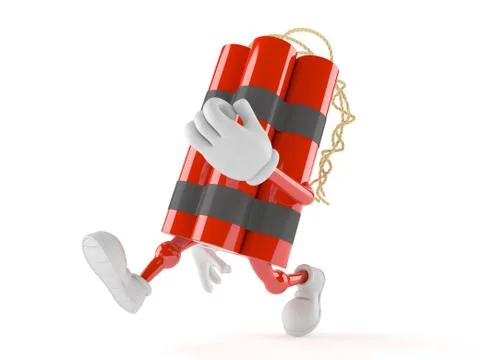 Dynamite character running Stock Illustration