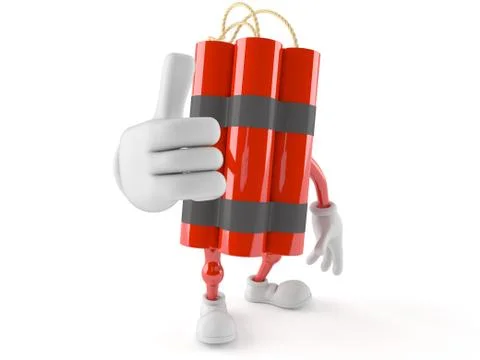 Dynamite character with thumb up Stock Illustration