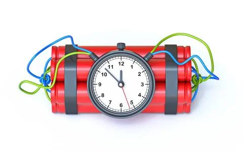  Dynamite with clock timer 3D Dynamite with clock timer 3D render illustra... Stock Photos