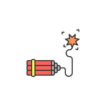 Dynamite colored icon. Element of wild west icon for mobile concept and web apps 스톡 일러스트