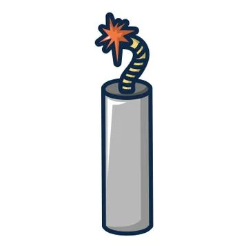 Dynamite explosive icon, cartoon style Stock Illustration
