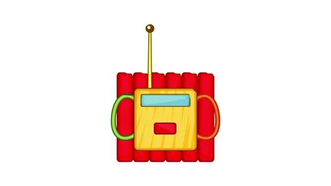 Dynamite explosives icon animation Stock Footage 157169120