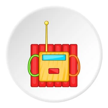 Dynamite explosives icon, cartoon style 스톡 일러스트