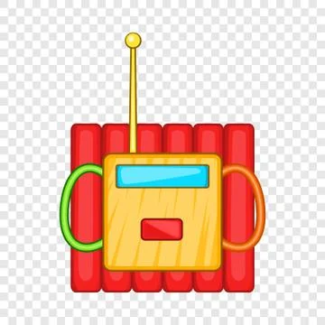 Dynamite explosives icon, cartoon style Stock Illustration