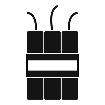 Dynamite explosives icon, simple style 스톡 일러스트