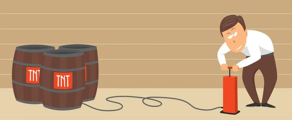 Dynamite explotion / demolition Illustrazione stock