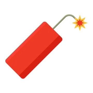 Dynamite flat clipart vector illustration Illustrazione stock