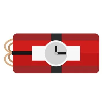 Dynamite flat illustration Stock Illustration