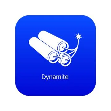 Dynamite icon blue Illustrazione stock