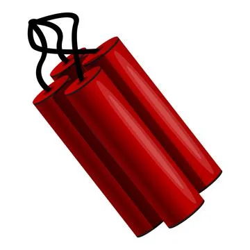 Dynamite icon, cartoon style Stockillustratie