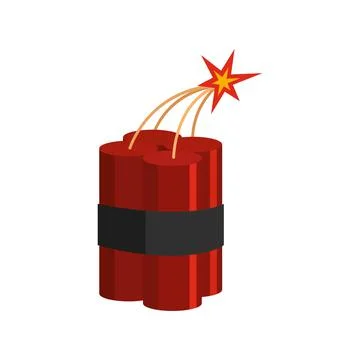 Dynamite icon flat isolated vector Illustrazione stock