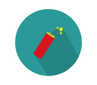 Dynamite icon illustrated in vector on white background 库存插图