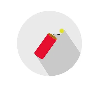 Dynamite icon illustrated in vector on white background Stock Illustration
