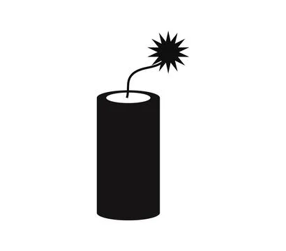Dynamite icon illustrated in vector on white background Illustrazione stock