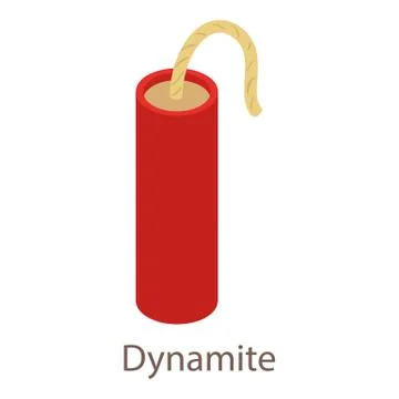 Dynamite icon, isometric 3d style Stock Illustration