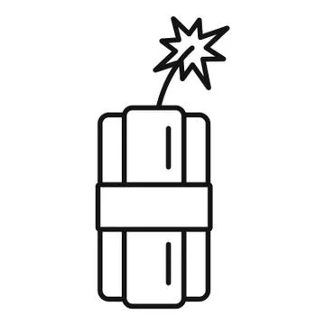 Dynamite icon, outline style イラスト素材