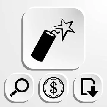 Dynamite icon stock vector illustration flat design Stock Illustration