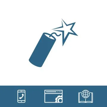 Dynamite icon stock vector illustration flat design Stock Illustration
