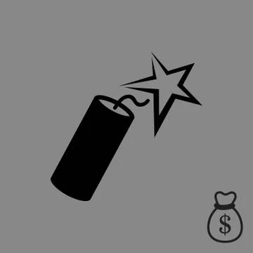 Dynamite icon stock vector illustration flat design Stock Illustration