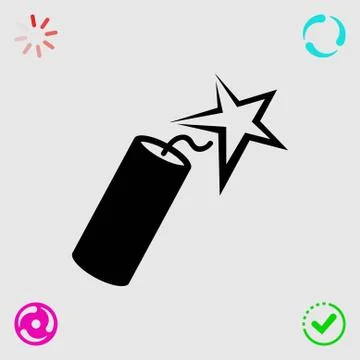 Dynamite icon stock vector illustration flat design 스톡 일러스트