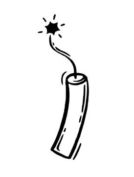 Dynamite illustration for comics. Retro design element. Vector doodle イラスト素材