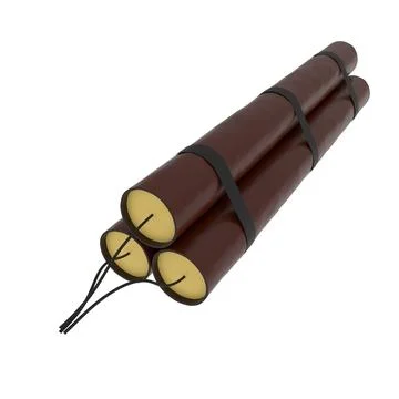 Dynamite isolated on white background Stock Photos