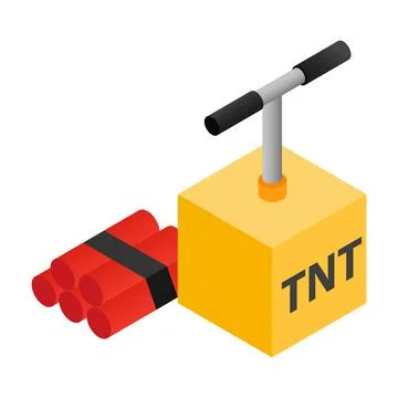 Dynamite isometric 3d icon Stock Illustration