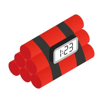 Dynamite isometric 3d icon Stock Illustration