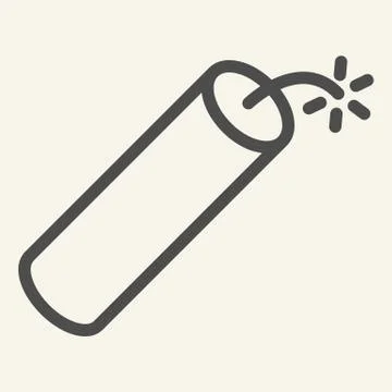 Dynamite line icon. Explosion vector illustration isolated on white. Bomb イラスト素材
