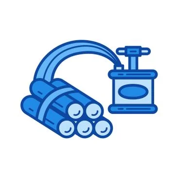 Dynamite line icon. 库存插图