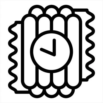 Dynamite line icon vector illustration isolated on white background Illustrazione stock