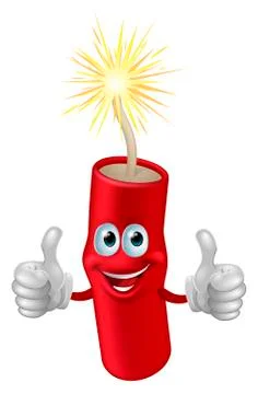 Dynamite or firecracker man Stock Illustration