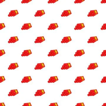 Dynamite pattern, cartoon style Stock Illustration