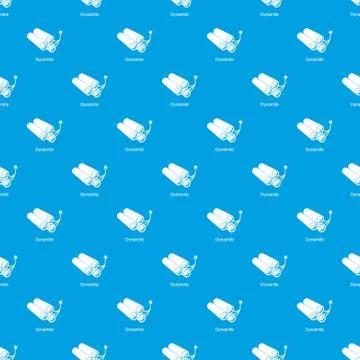 Dynamite pattern seamless blue Stock Illustration