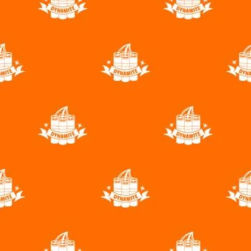 Dynamite pattern vector orange Stock Illustration