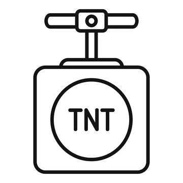 Dynamite plunger detonating tnt explosive icon Stockillustratie