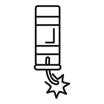 Dynamite plunger exploding with spark for demolition Illustrazione stock