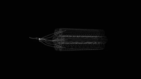 Dynamite  rotation on black and chromakey bg video 4K Stock Footage 221605579