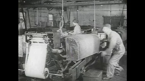 Dynamite shells are manufactured at a dynamite facility in the 1920s. Stock Footage 139644840
