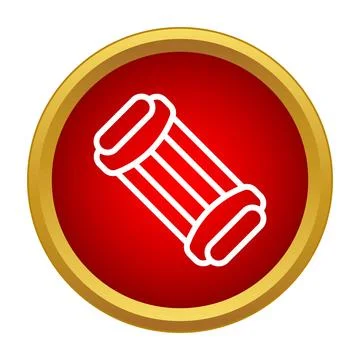 Dynamite stick icon representing explosion and danger Stock Illustration