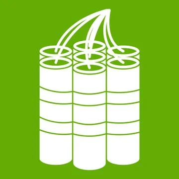 Dynamite sticks icon green イラスト素材